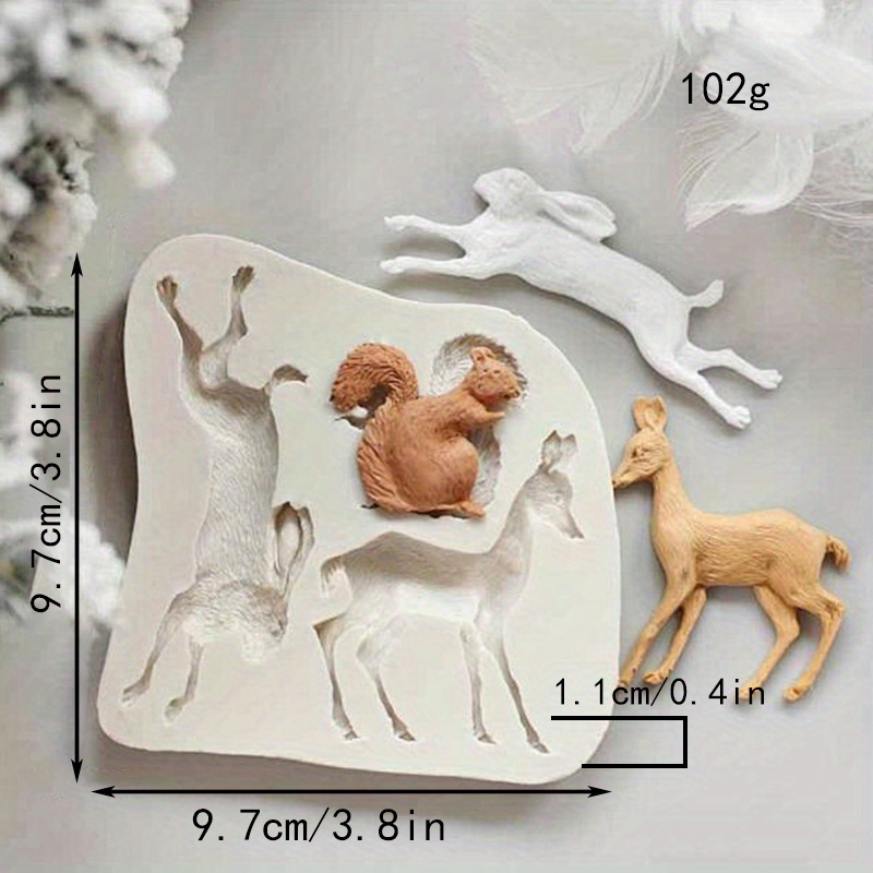 Squirrel Modeling Silicone Mold Kitchen Diy Cake Baking Decoration Fudge  Cookie Tools Chocolate Mold Forest Animal Series Mould - Temu