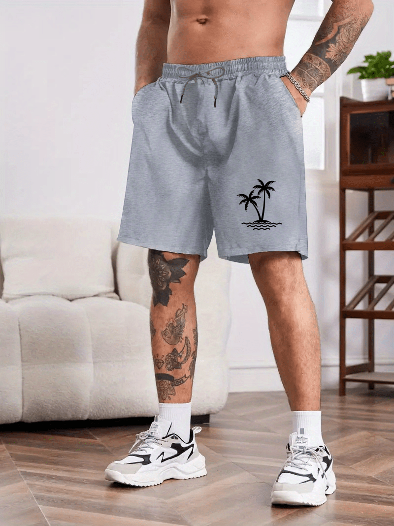 Bermuda o short con bolsillos de microfibra para deporte para hombre