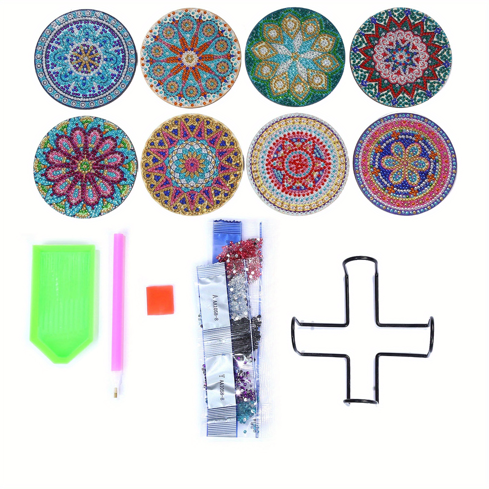 JISHSHAY Angel Diamond Art Kit For Adults – Shaped Rhinestones, DIY Gem Painting Tabletop Decor
