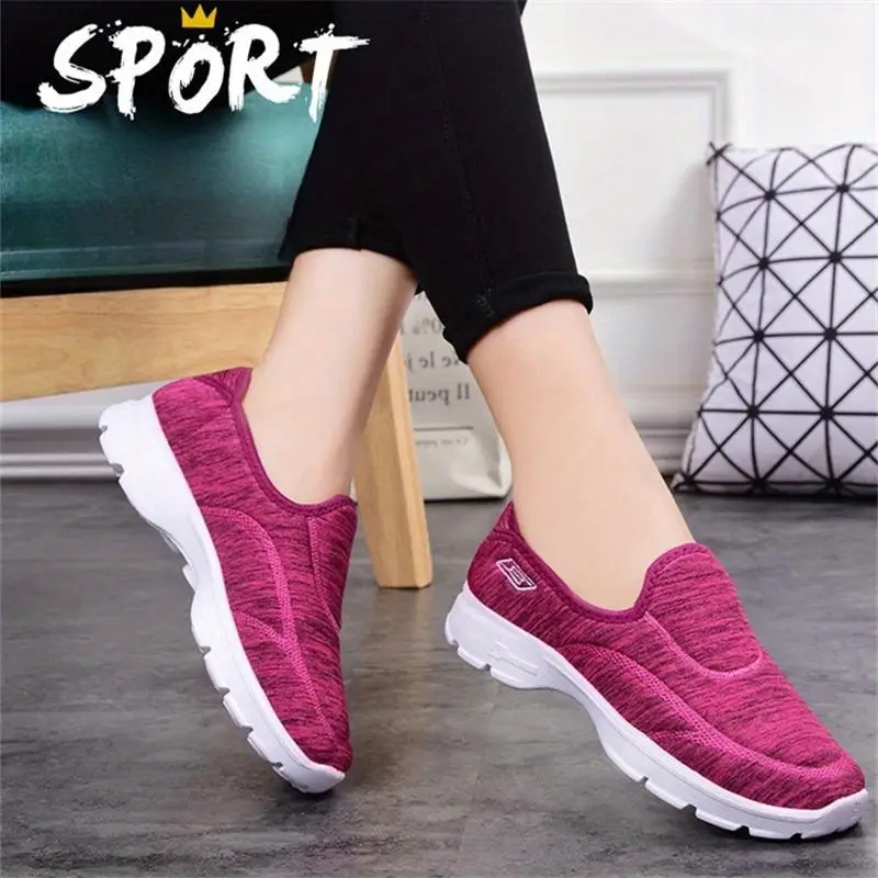 womens casual sneakers solid color soft soles slip on sports shoes lightweight comfortable outdoor shoes details 5