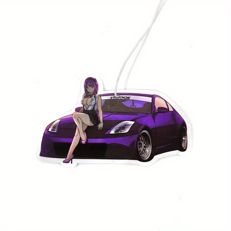 oosheon 4 Stück Anime Auto Lufterfrischer,Rückspiegel Auto  Lufterfrischer,Auto Rückspiegel Hängend,Hanging Anhänger,Räucherstäbchen  für Männer Frauen