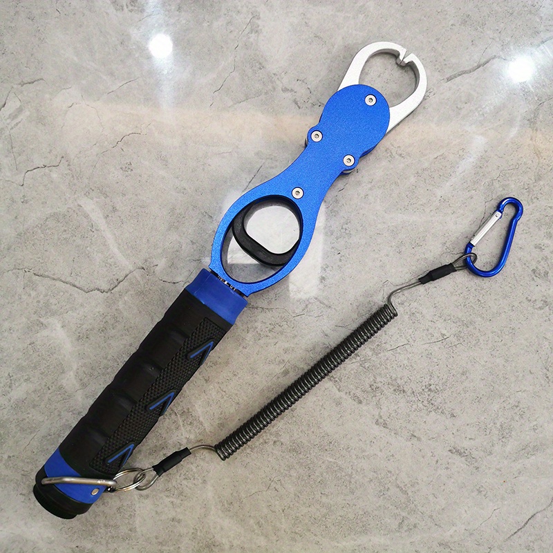 Portable Fish Lip Grip Anti lost Rope Scale Ruler Aluminum - Temu