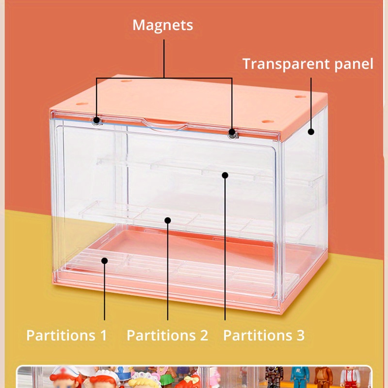 Cutora Display Case For Figures, Clear Acrylic Organizer With Magnetic ...