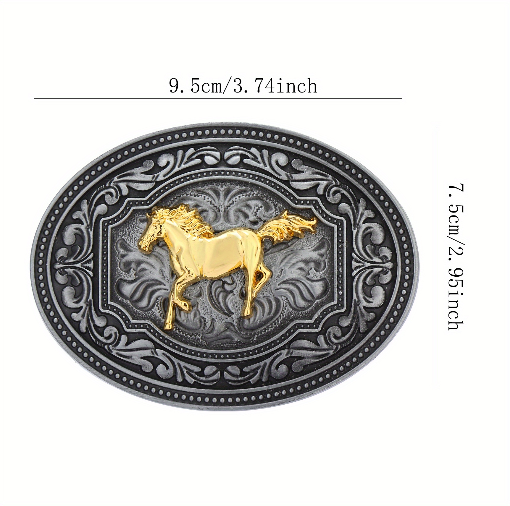 Running Horse Western Cowboy Belt Buckle - Stylish Men's Accessory For  Casual And Formal Wear - Temu