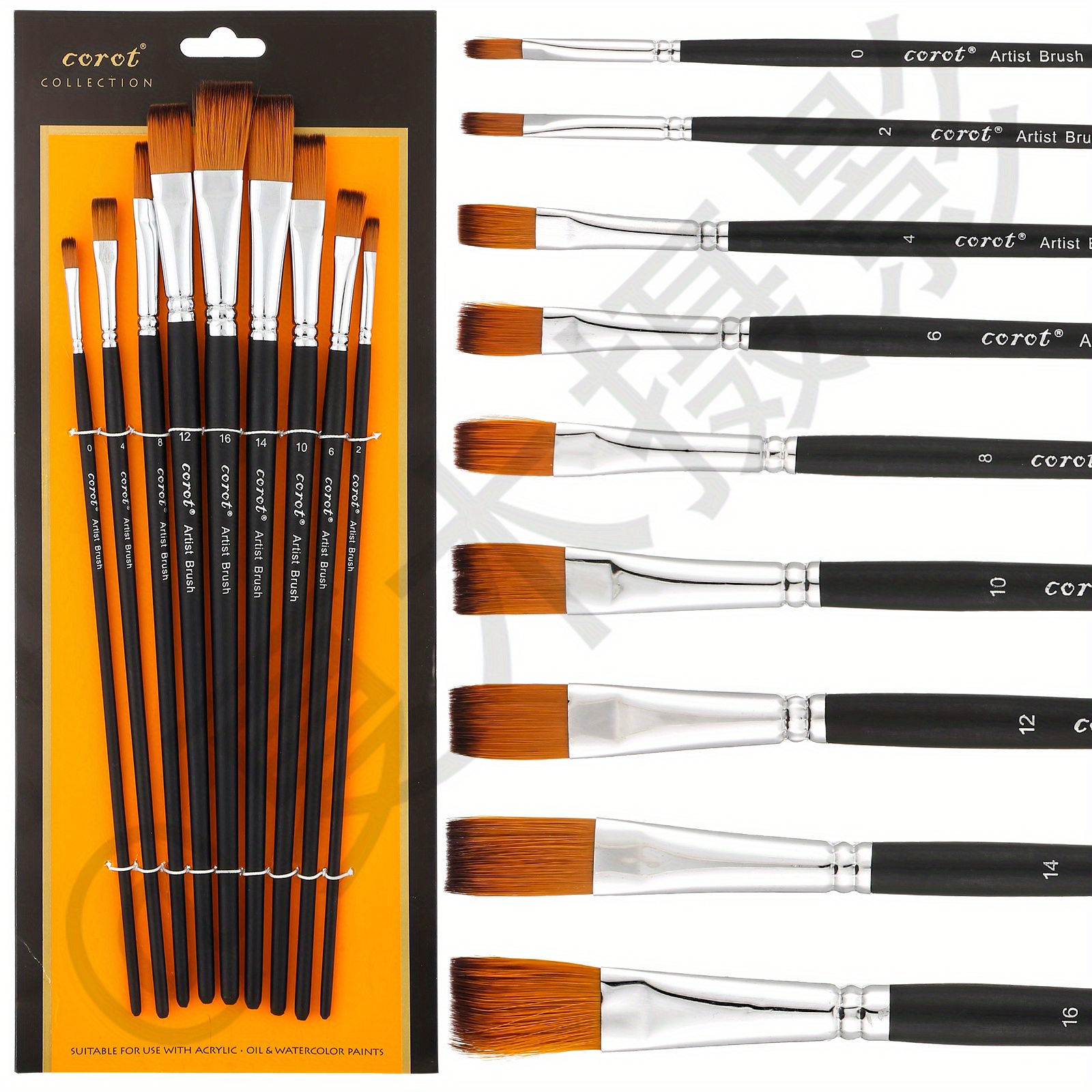 Paint Brushes Set Paint Brushes For Acrylic Painting Oil - Temu Australia