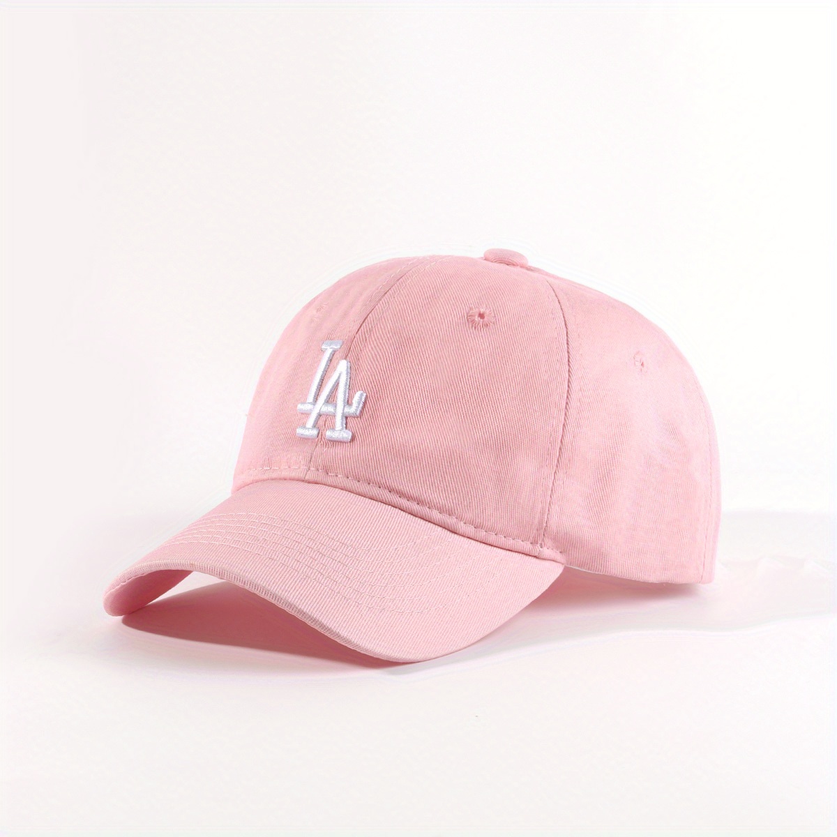 light pink la hat