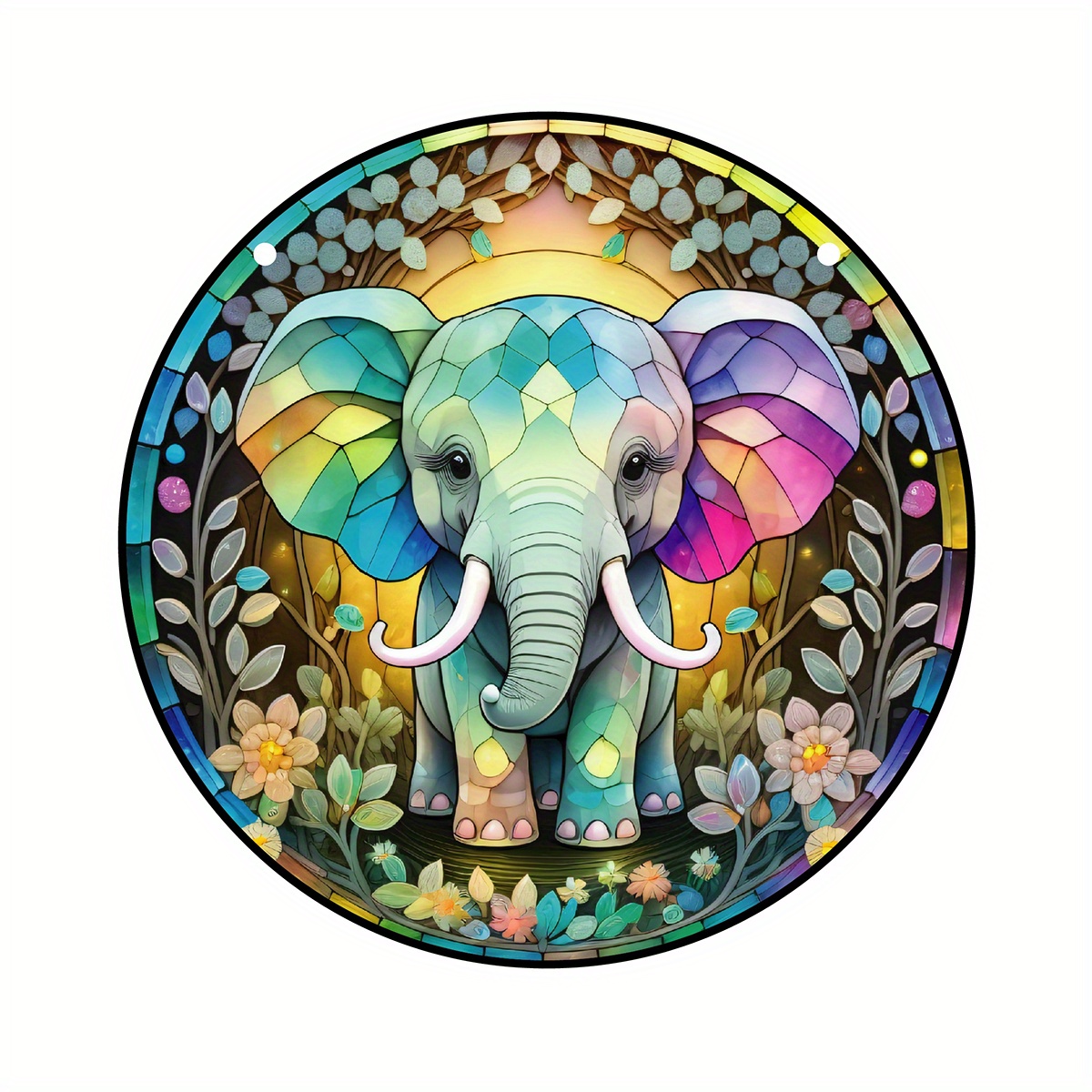 1pc 3d Elefante Suncatcher Colorato Finestre Ornamento - Temu Italy