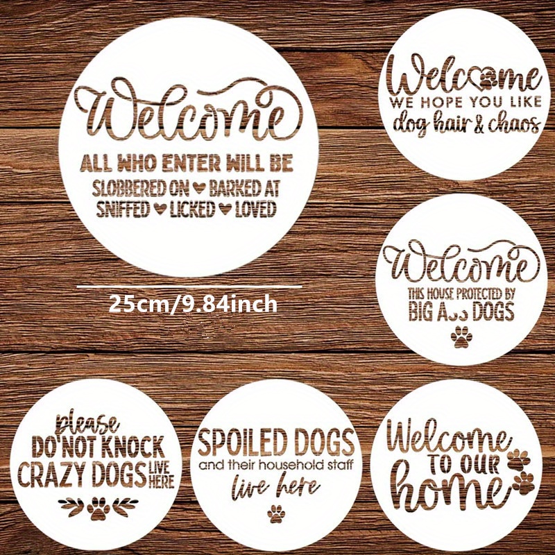 Welcome Stencil with Border - Word Stencil - 20 x 10 - SKU:STCL575