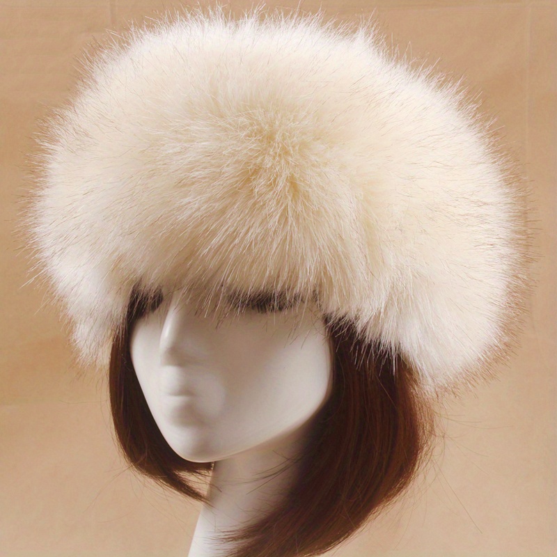 Men's Real Fox Fur Hat Russian Ushanka Cossack Trapper Hat
