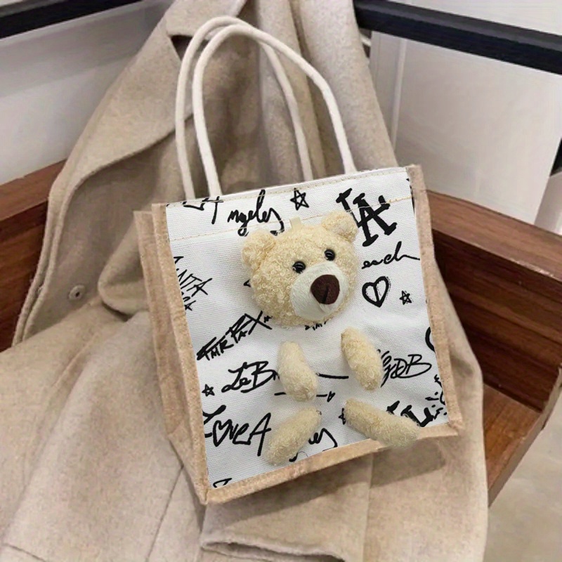 Buy Dorakitten Cartoon Tote Bag Adjustable Cute Cartoon Bear Design Tote Bag  Multifunctional Canvas Shoulder Bag Online at Low Prices in India 