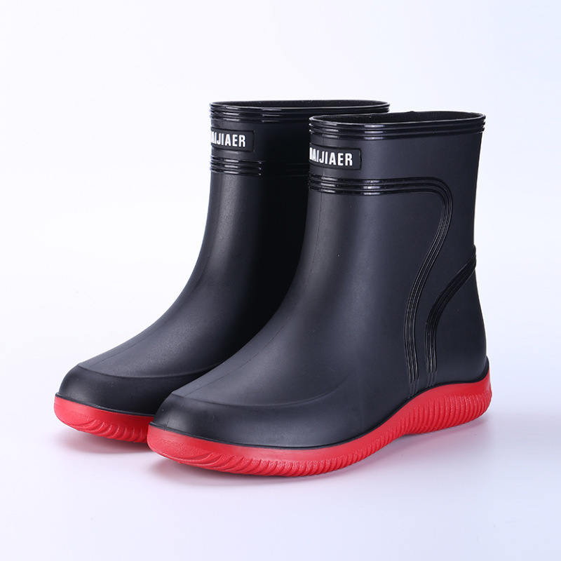 Mens Waterproof Non Slip Fishing High Top Plastic Rain Boots Assorted ...