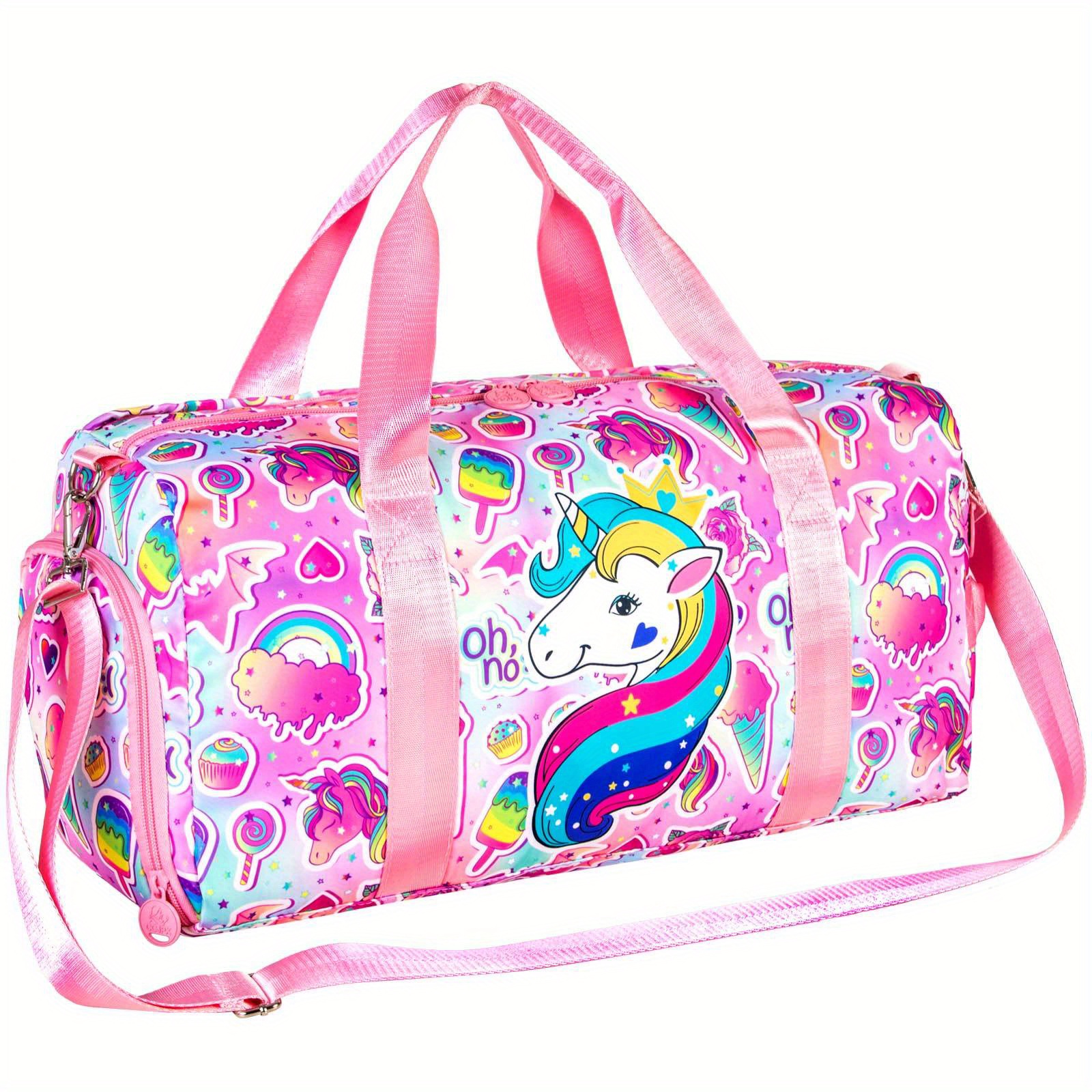 Kids Duffle Bag For Travel, Boys Girls Carry On Gym Bags With Shoe