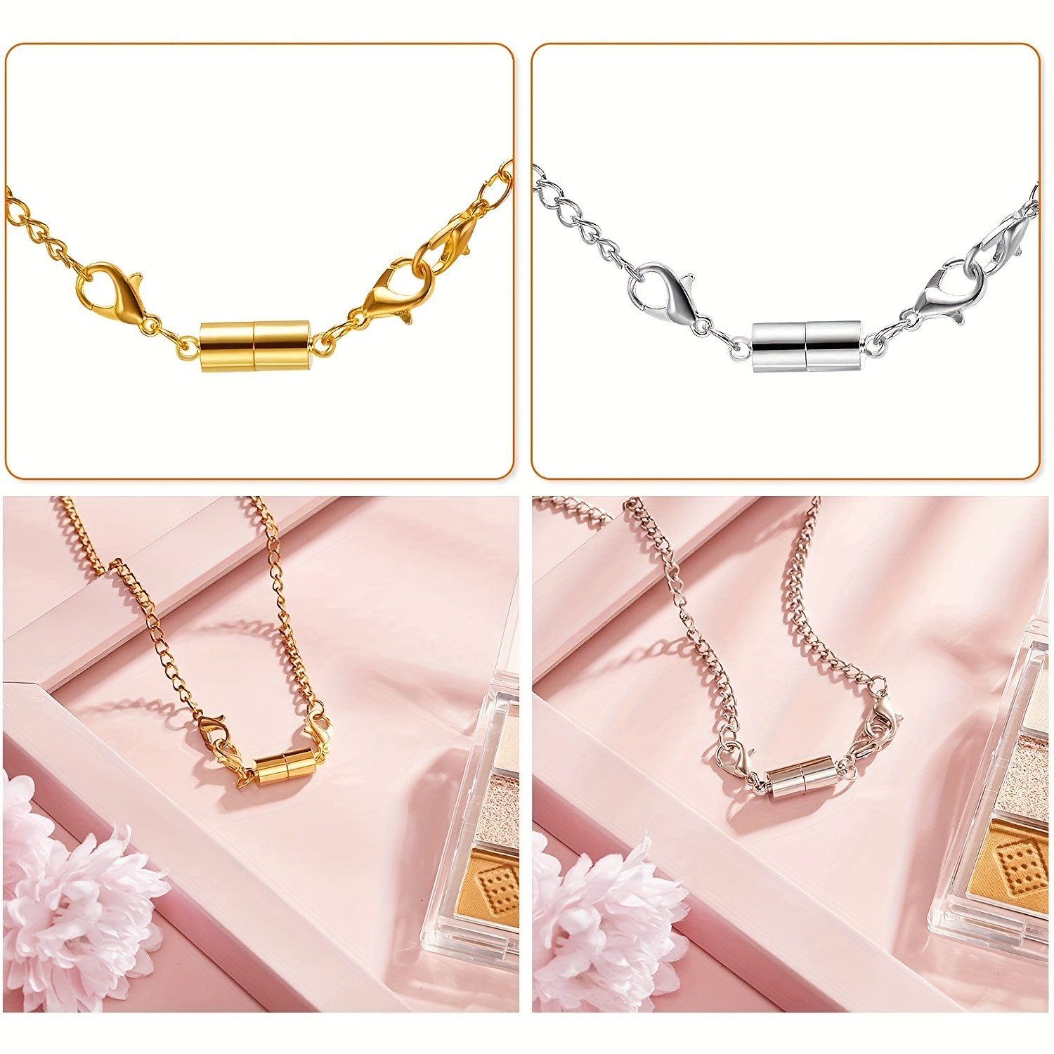 Necklace Clasps Jewelry Locking Clasps Closures Temu