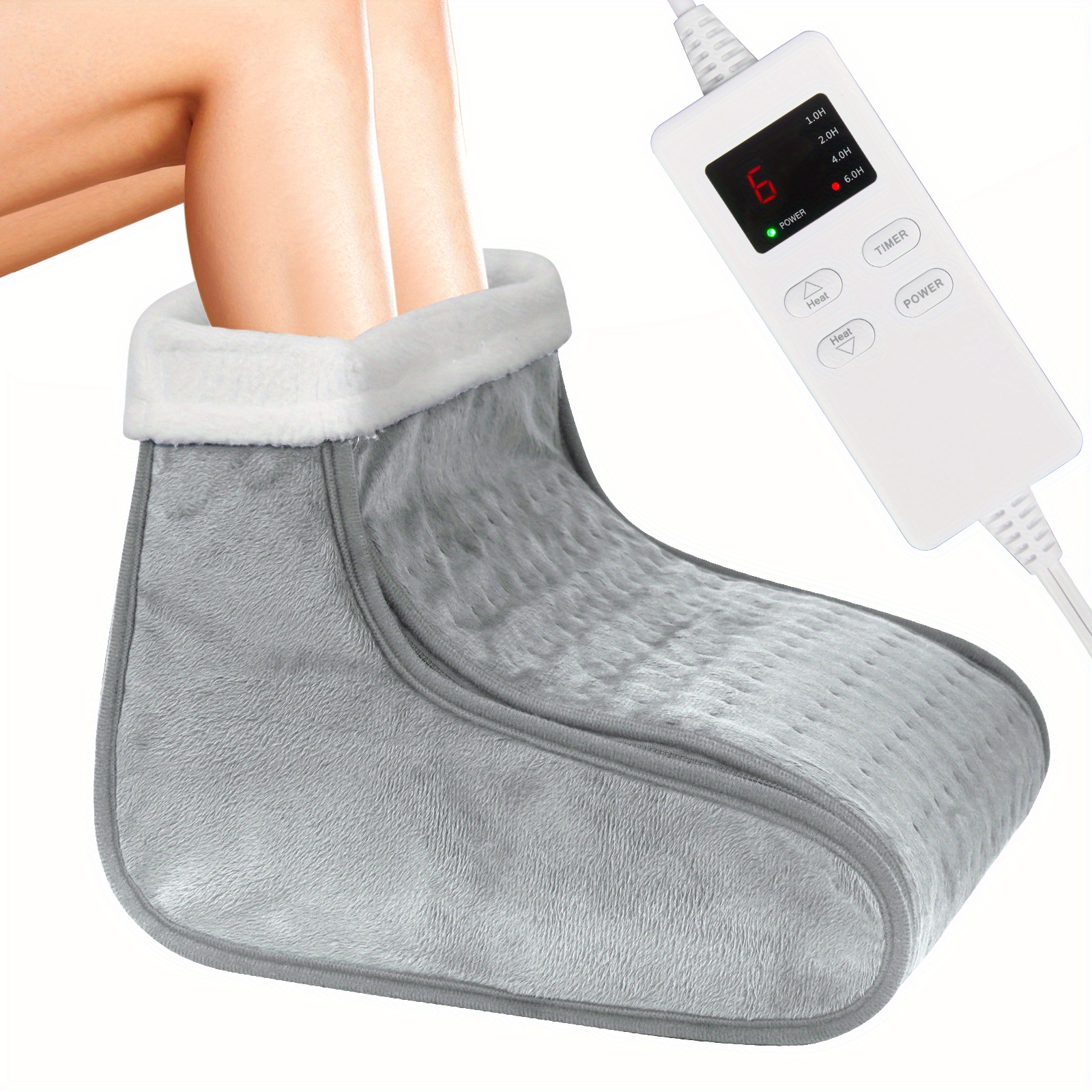 Calentador de pies con calefacción USB, calentadores de almohadilla de  calefacción suaves y cómodos para , hogar, invierno, mujeres - gris  Baoblaze