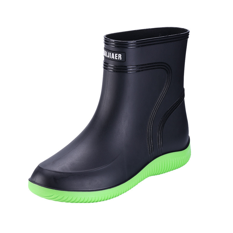 Mens Waterproof Non Slip Fishing High Top Plastic Rain Boots Assorted ...