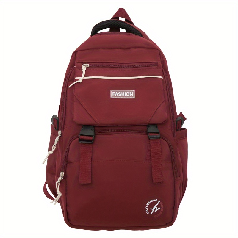Large Capacity Preppy Backpack, School Laptop BookBag