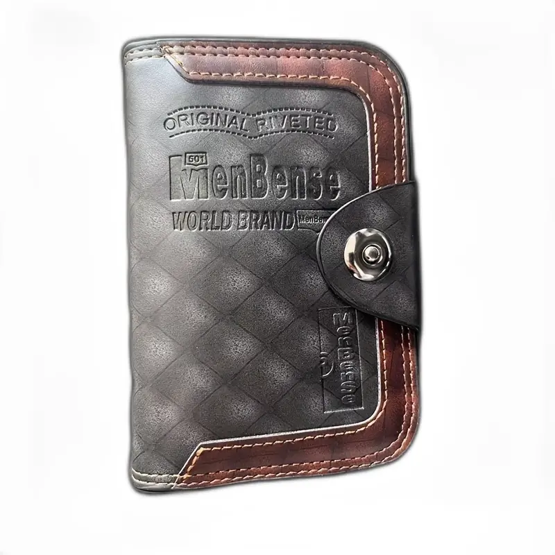 New Men Wallet,leather Short Male Purse With Coin Pocket Card  Holder,trifold Wallet Men's Clutch Money Bag Coin Purses - Temu
