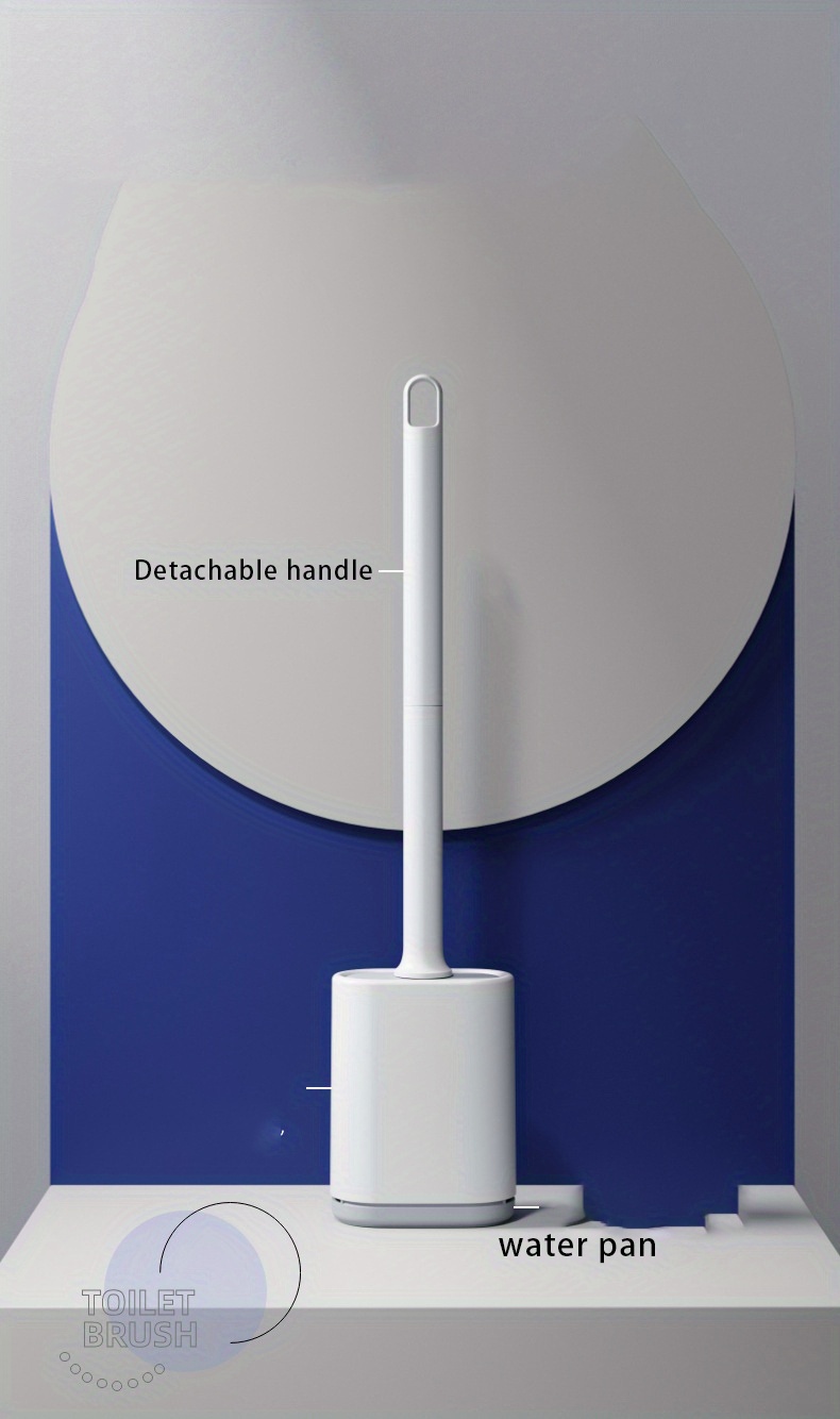 Plastic Toilet Brush Minimalist Black/white/grey Wall - Temu