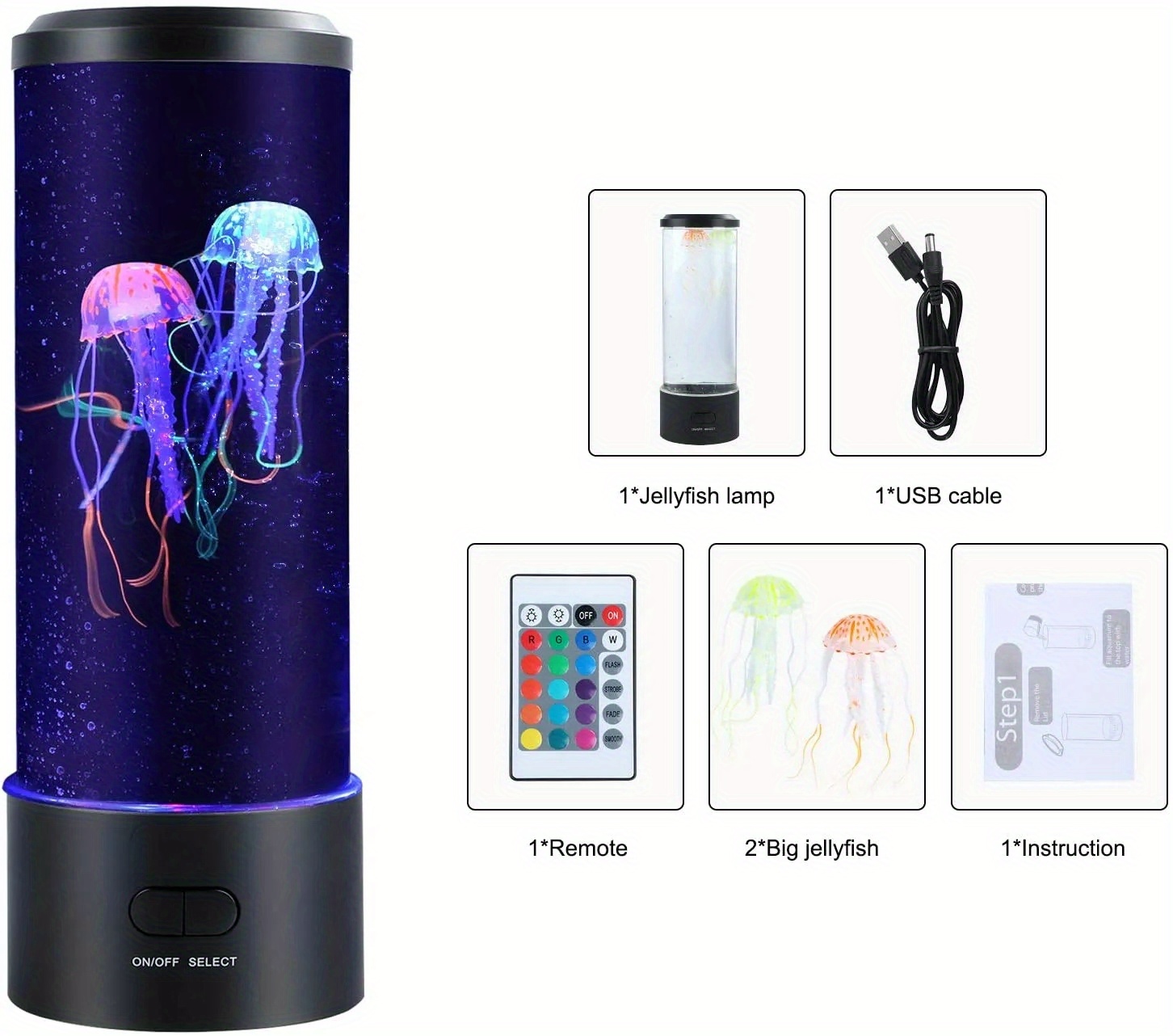 Jellyfish Lamp Jellyfish Lava Lamp Jelly Fish Light Lamp - Temu