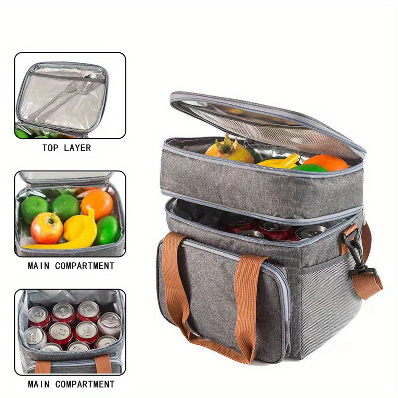 1pc Large Capacity Insulated Lunch Box And Bag For Women, Work Food  Delivery, Storage Container, Cold Storage Handbag, Travel Picnic Bag