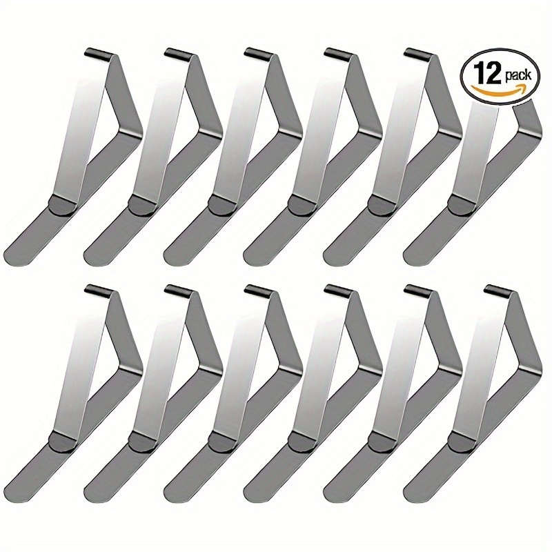 4/8Pcs En Acier Inoxydable Table Couverture Clips Nappe Extérieure Porte-Pinces  pour Pique-Nique Camping