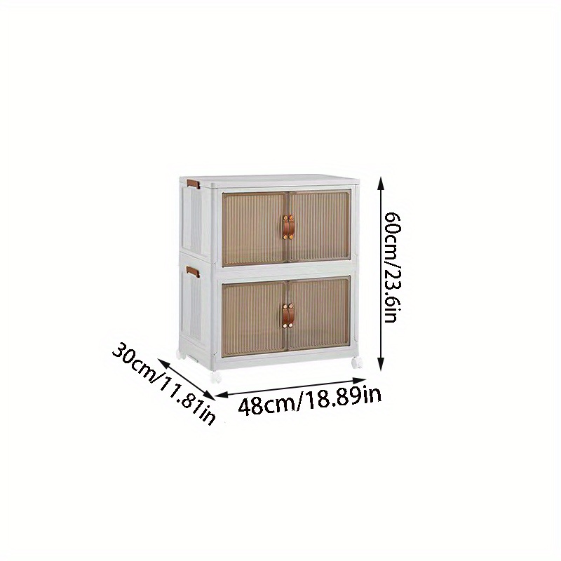 Modern Plastic Kitchen Cabinet Home Furniture Floor Multi-layer Foldable  Storage Cabinet Living Room Bedroom Storage Box Locker