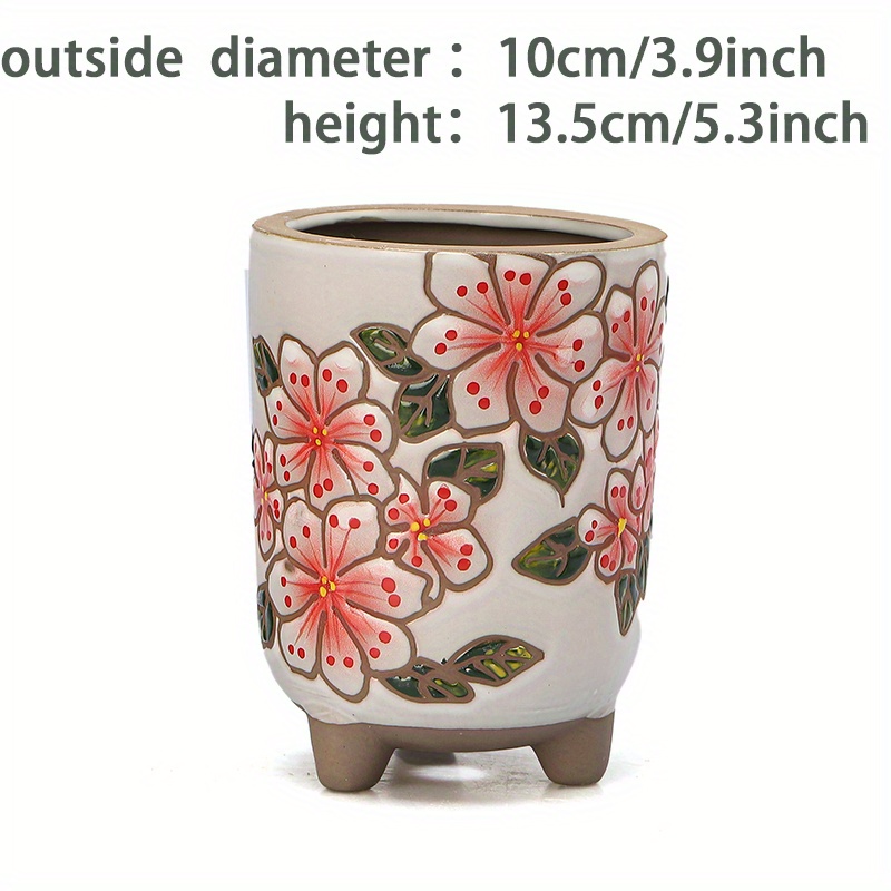 Hand-painted Meat Plant Flower Pot Yanxi Ceramic Flower Pot