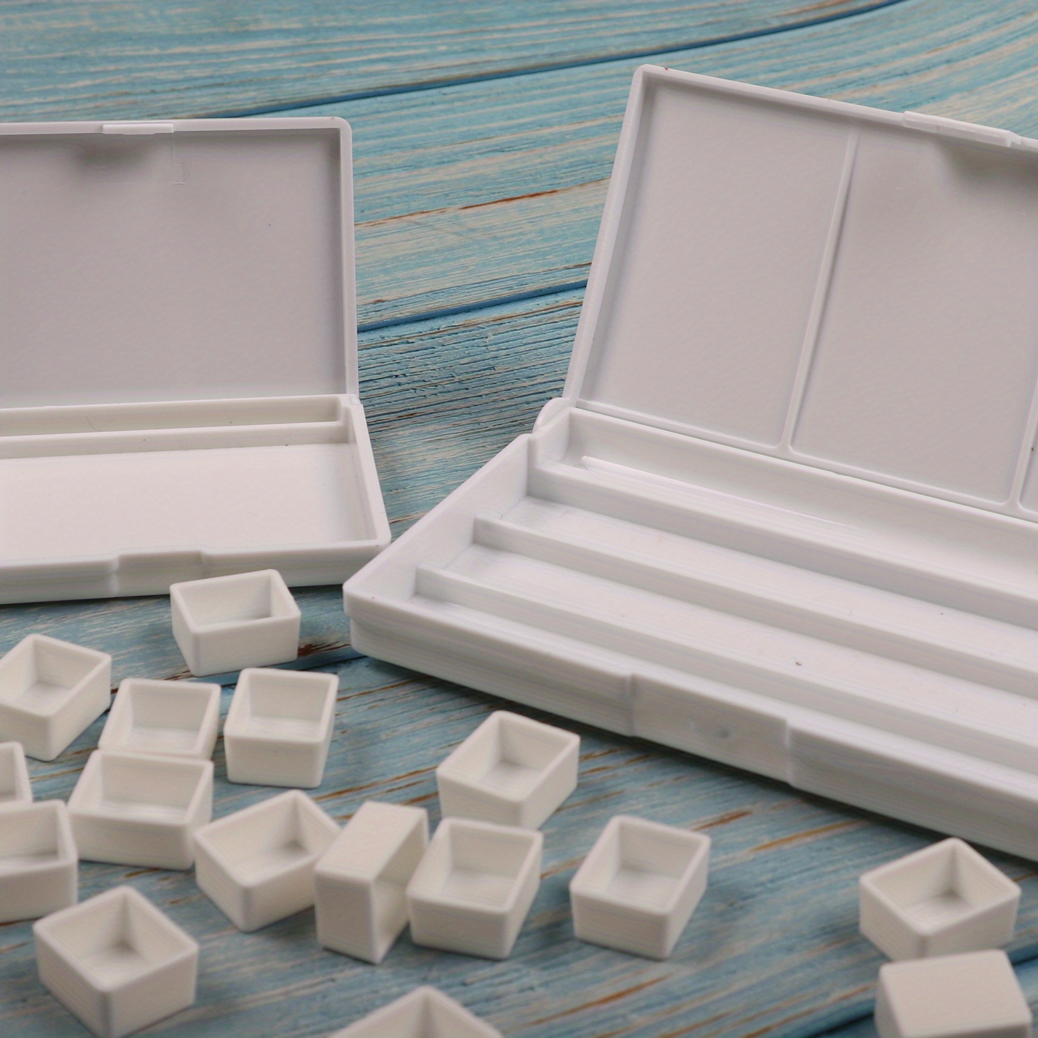 Watercolor Palette Empty Palette Painting Paint Tray Box Temu