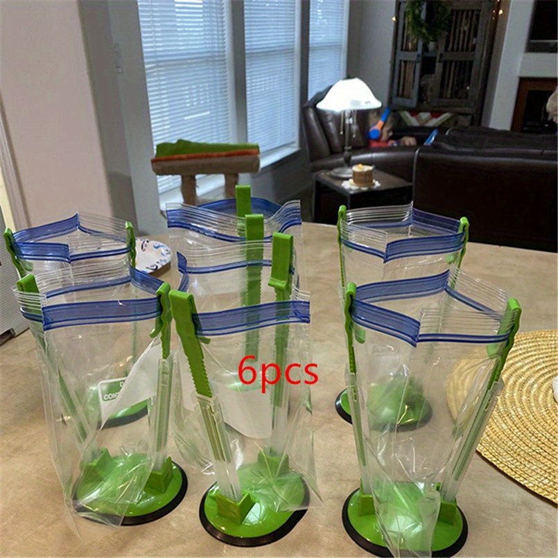 Zipper Closure Bag Holder,Baggy Rack Holder For Food Prep Bag,Food