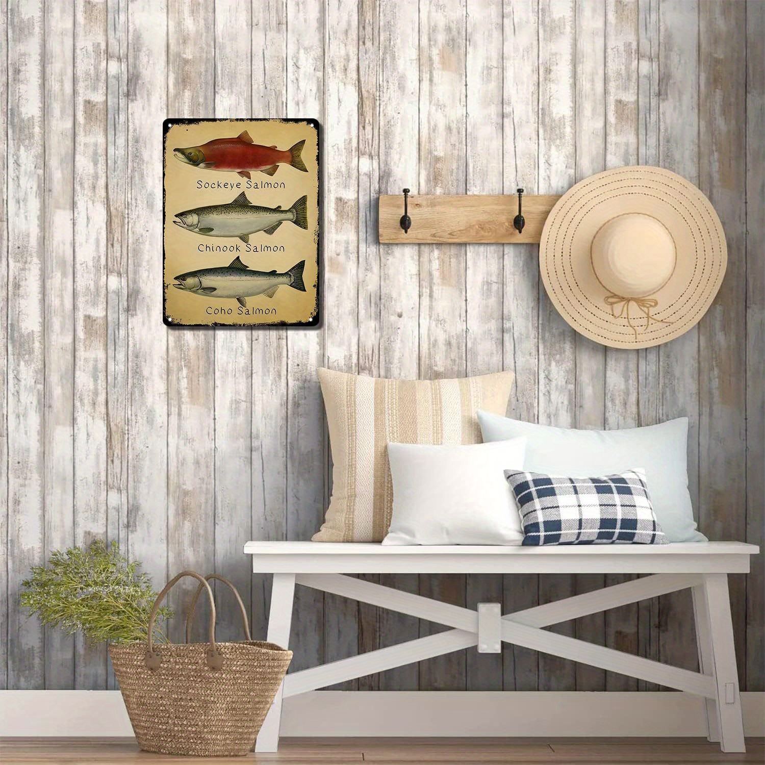 1pc, Fishing Vintage Metal Tin Sign, The Power Of Fishing, Wall Art Decor  For Home Man Cave, Gifts For Amateur Fisherman Anglers Fishing Enthusiasts