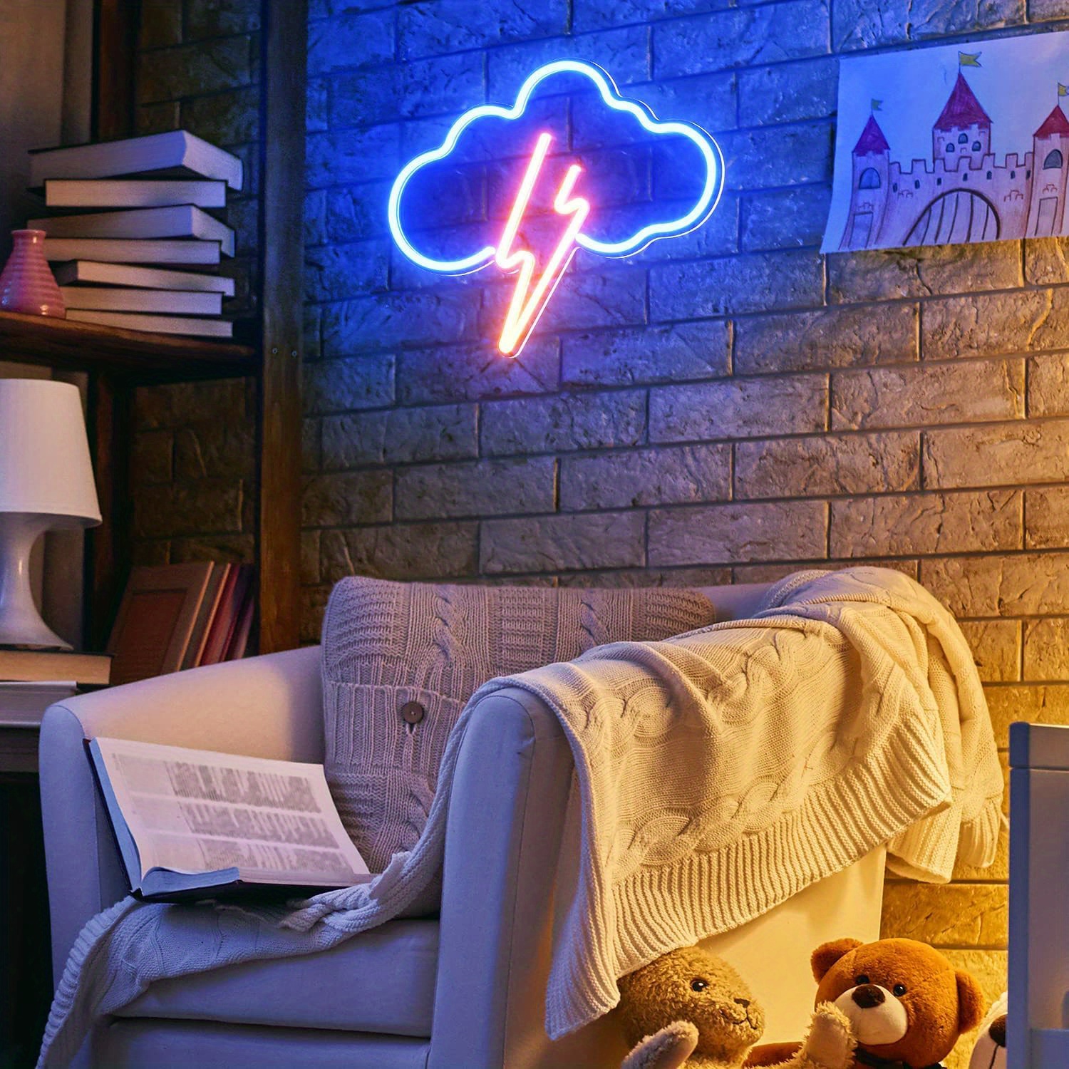 LED Lights Game Cloud Neon Light Sign Bedroom Decor Neon Sign Night Lamp  for Room Wall