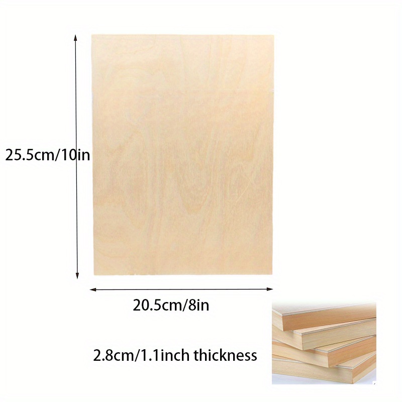 12 Pieces Wood Canvas Boards Unfinished Wooden Panel Boards Wood Paint  Pouring Panels for Painting Drawing Home Decor 3 Sizes 3 Sizes 12