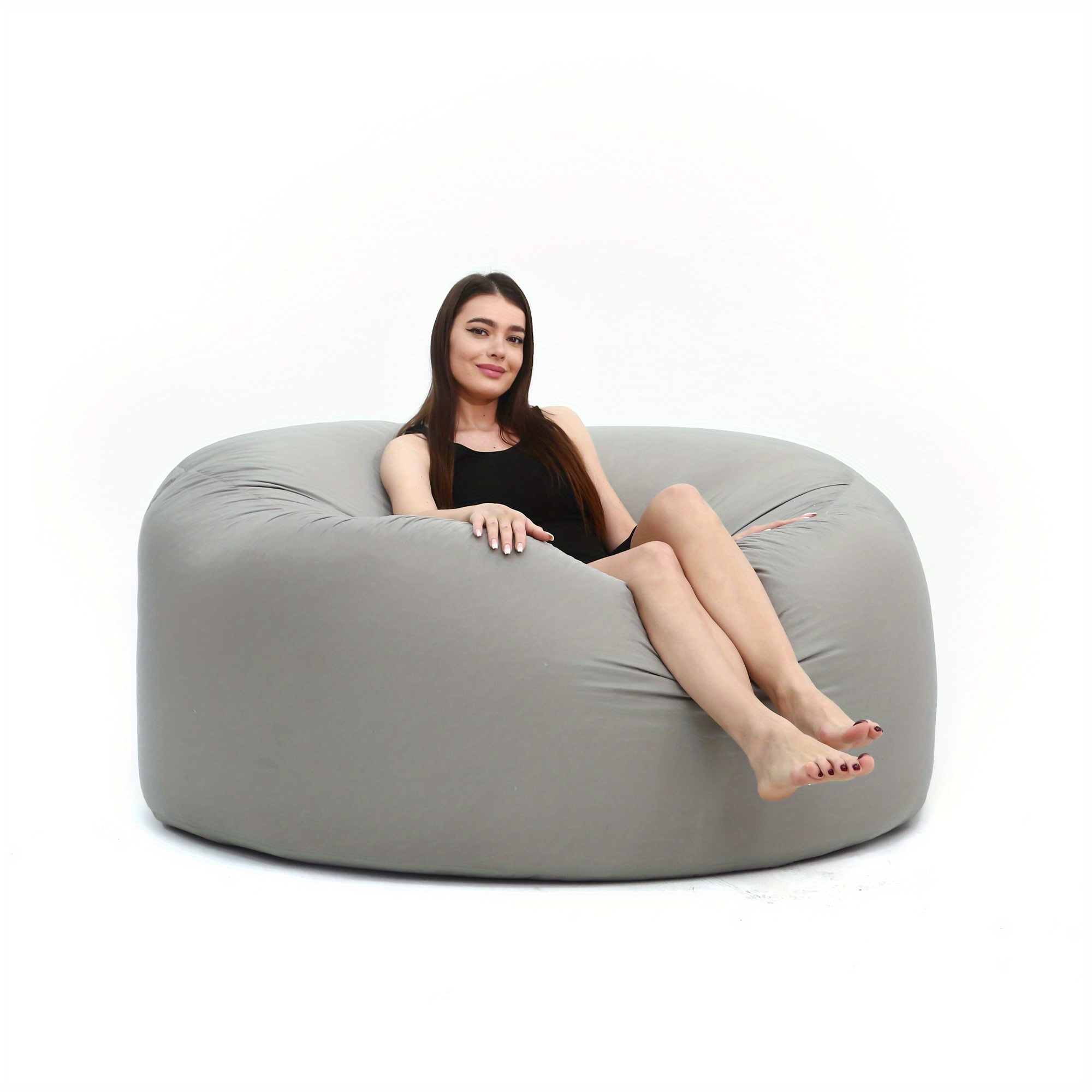 Big Luxury Sofa Pouf Cover Bean Bag Chair Bean Bag Cover Waterproof Round  Pouf Liner Cover Bean Bag Sofa Bed Couch Inner Covers Beanbag No Filling