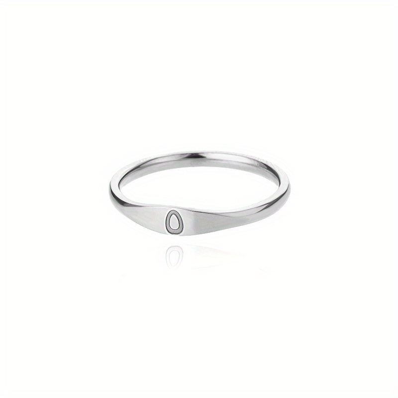 Stainless Steel Rings Fashion Trendy OL Style Anniversary Black
