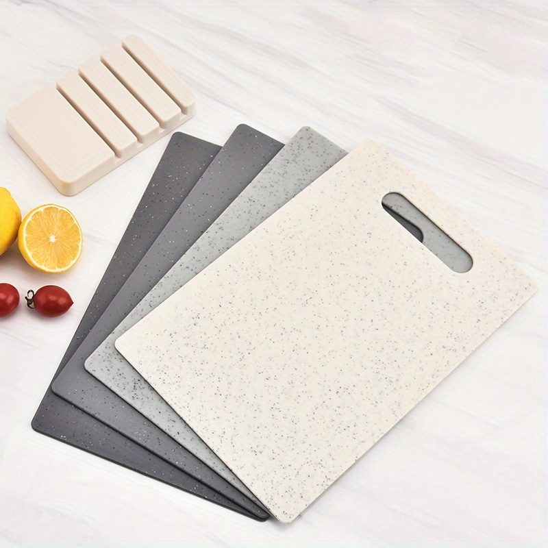 4pcs set household kitchen cutting board set plastic cutting board chopping board set multifunctional cutting board fruit cutting board with   handle chopping board mat kitchen supplies dorm supplies details 0