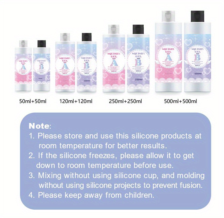 2 Bottle Resin Making Kit Liquid Silicone Rubber Non toxic - Temu