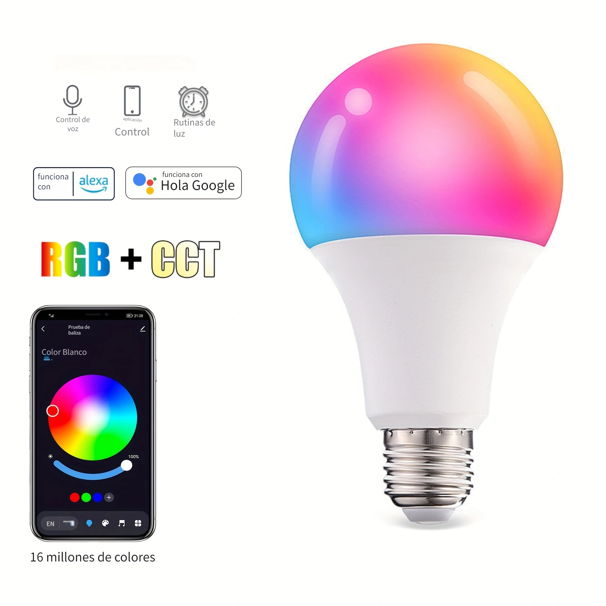 Las bombillas LED de candelabro inteligente funcionan con Apple HomeKit,  bombillas inteligentes Wi-Fi regulables, bombillas E12 de 5 W (equivalente  a