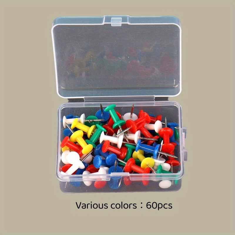 60pcs/box Uñas Pulgar Tableros Anuncios Chinchetas Pulgar - Temu Mexico