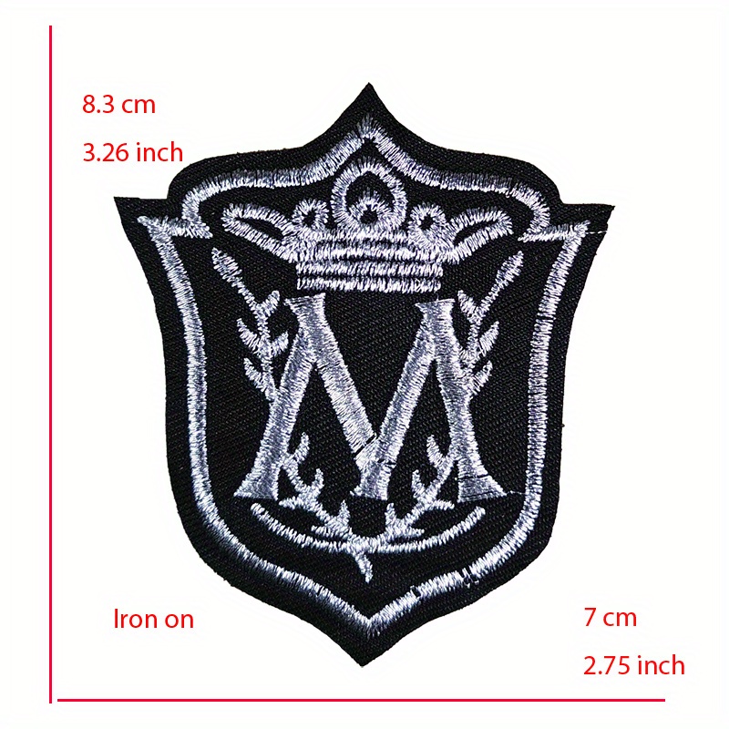 2pcs Black PU Leather Iron on Patch Sewing Embroidery Patches