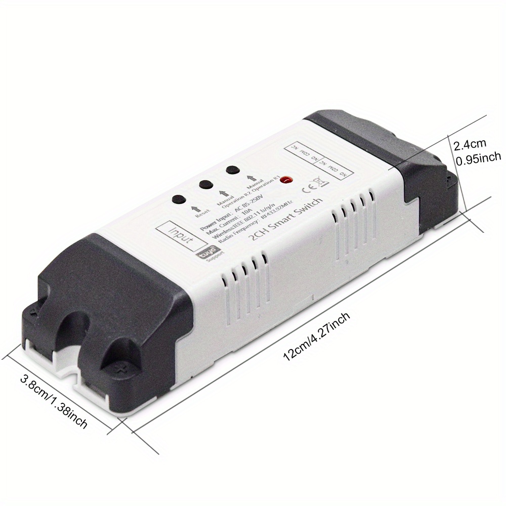 Interruptor inteligente WiFi eMylo Interruptor de luz de relé inalámbrico,  módulo de control remoto Tuya, interruptor temporizador de automatización
