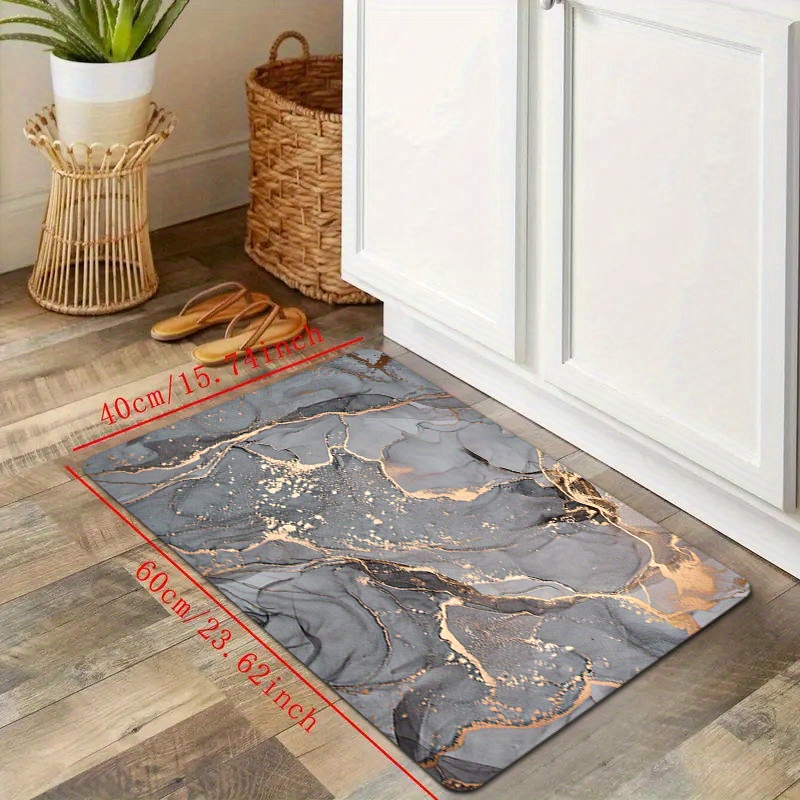 1pc grey marble kitchen floor mat 40cm 60cm 50cm 80cm 45cm 120cm household kitchen mat non slip oil proof   mat indoor mat doormat door rug entrance rug home decor room decor details 10