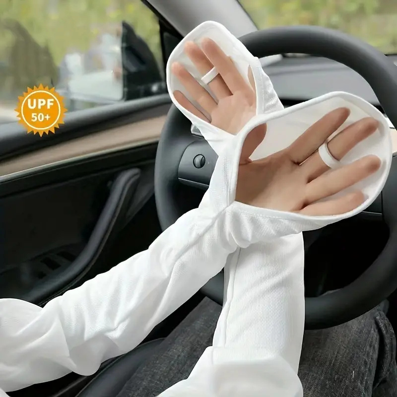 Large Size Ice Sleeve Gloves Driving Sun Protection Arm Sleeves