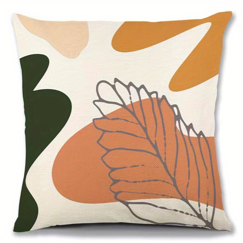 Pillow Decor Rustic Floral Throw Pillow Orange