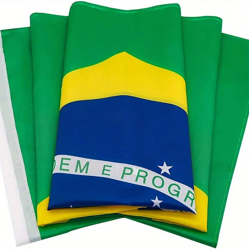 Brazil Flag Thick Polyester Fade Resistant Brass Grommets - Temu