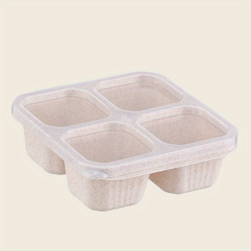 4 Pack Snack Containers, TRIANU Reusable Snack Box, 4 Compartments