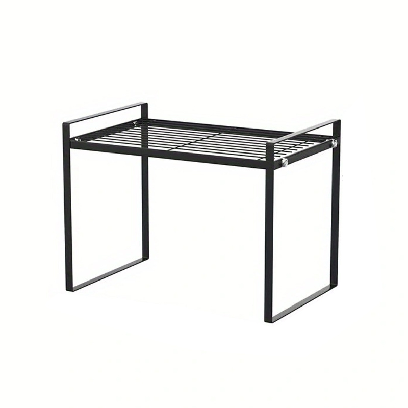 Cabinet Shelf Rack Organizer,Metal Stackable Cupboard Stand Shelf Rack –  KeFanta