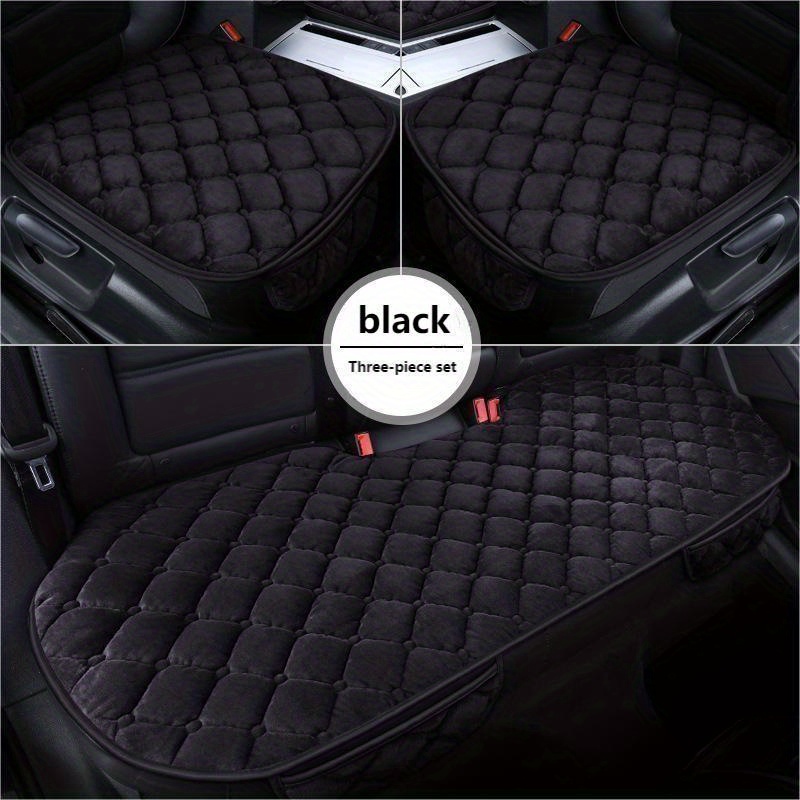 Plush Car Seat Cover Rear Cushion Breathable Protector Mat - Temu