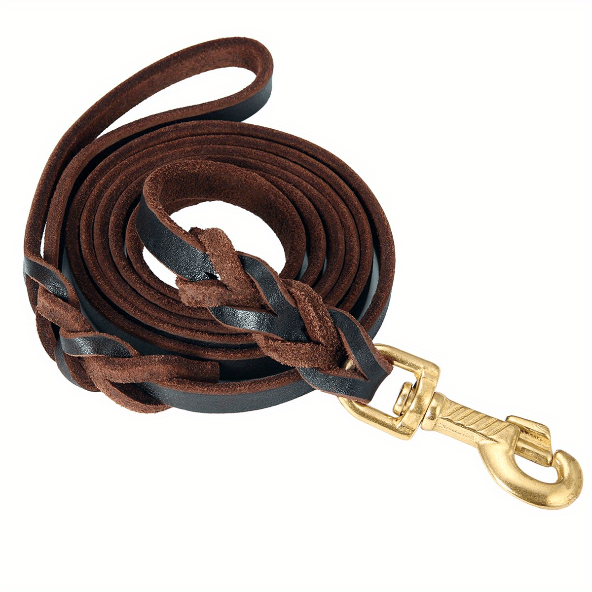 Leather Dog Leash 6ft x 3/4 inch,Strong Heavy Duty Genuine Leather Braided  Dog Training Leash, Soft and Comfortable Leather Leash for Large Dogs,  Medium Small Dogs (Brown) : : Pet Supplies