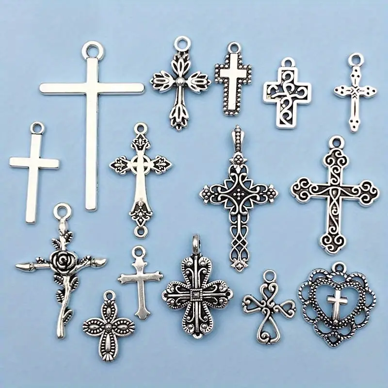 Zinc Alloy Antique Pendant Carved Cross Charms Accessories For Diy Necklace  Bracelet Jewelry Making Accessories - Temu United Arab Emirates