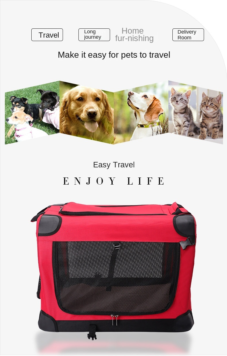 Valise pliante portable pour animaux de compagnie, maison pour chien, sac  pour animaux de compagnie, tente pliable, boîte pour animaux de compagnie  portable, cage pour chien, litière pour chat (vert militaire)